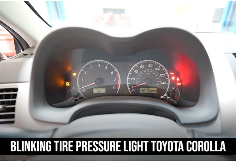 Blinking Tire Pressure Light in Toyota Corolla (How to Reset)